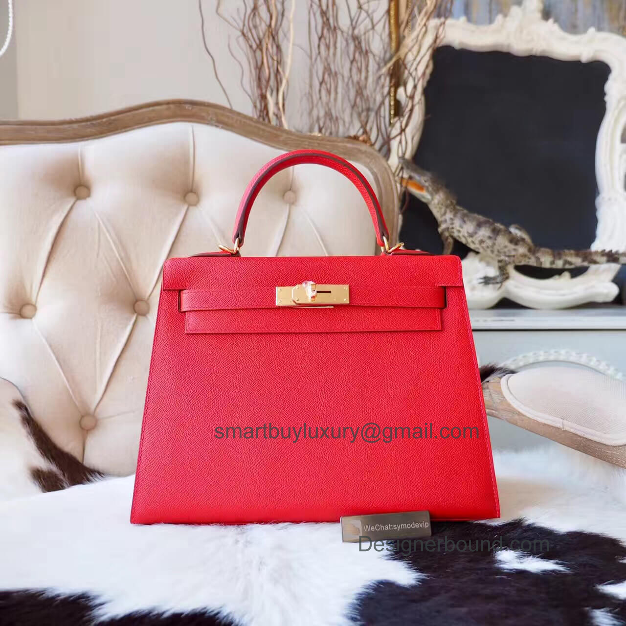 Hermes Kelly 28 Bag in q5 Rouge Casaque Epsom GHW